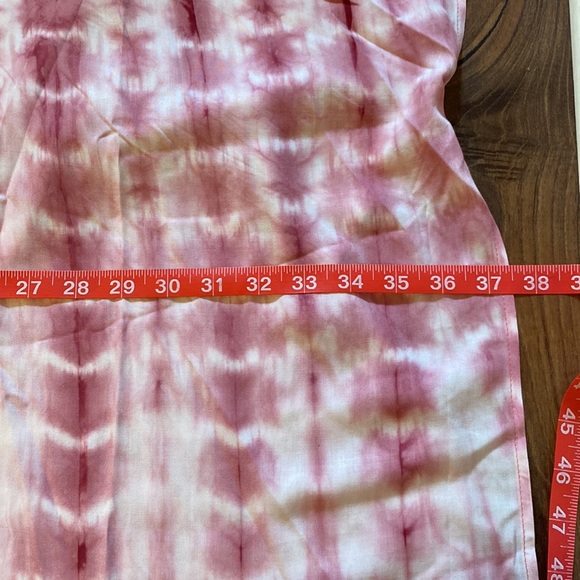 Pink Dark Pink Tie Dyed Kimono Coverup - Picture 3 of 5